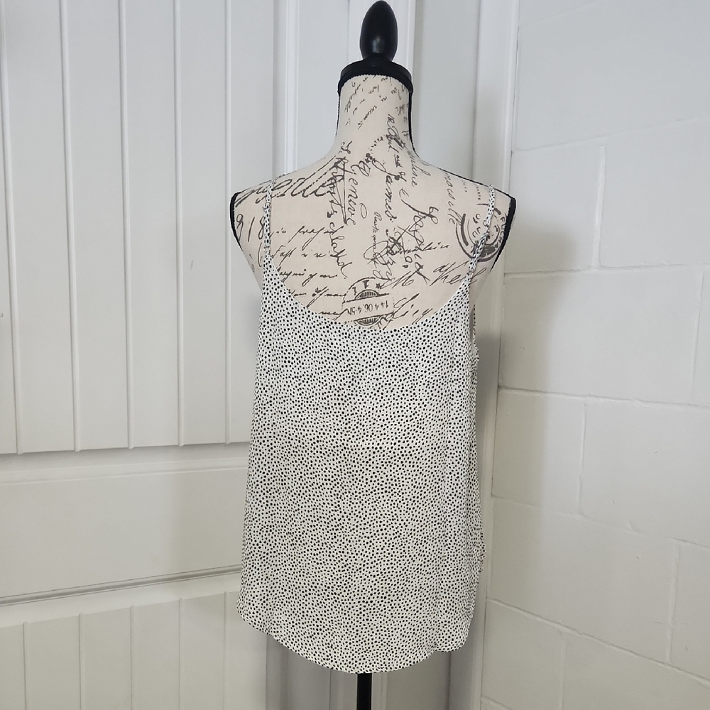 Mine Black & Off White Polka Dot Fully Lined Camisole Size Large NWOT - Picture 3 of 6